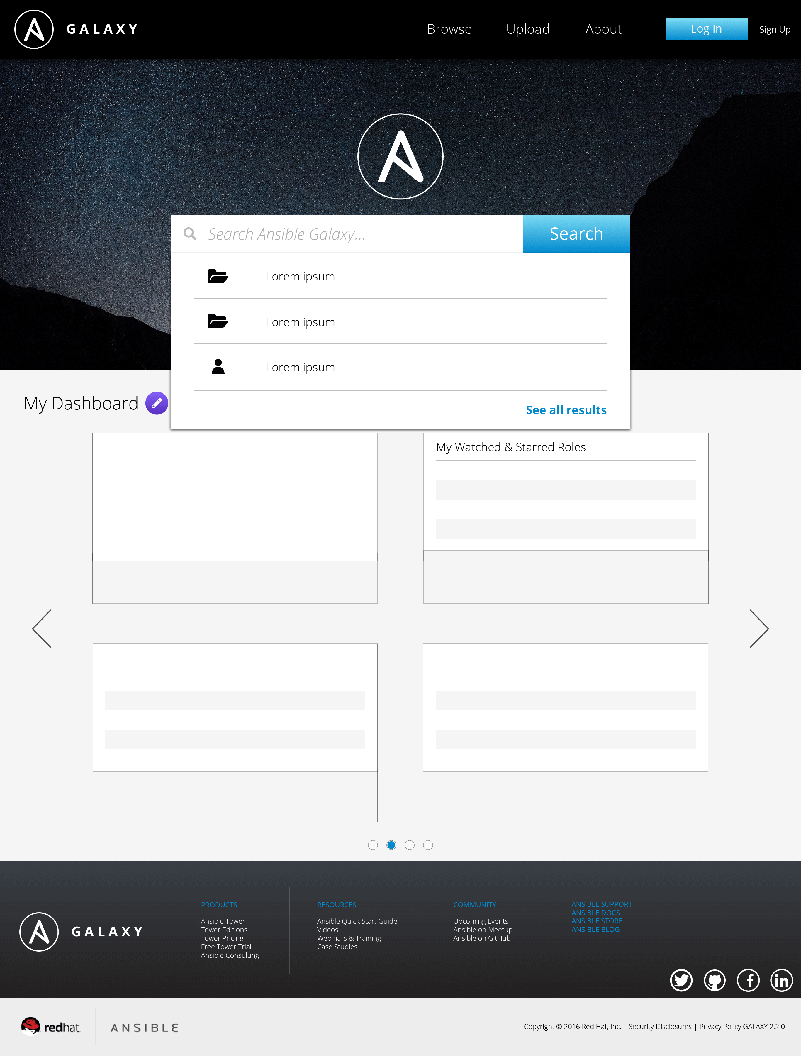 Redesign Home Screen of Ansible Galaxy